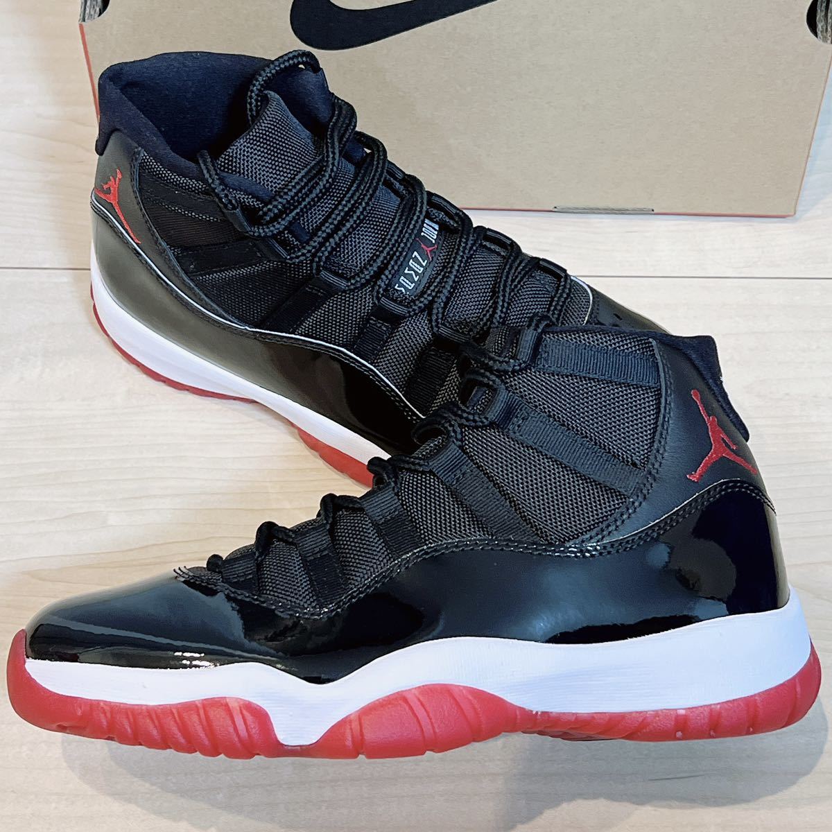 【新品未使用】27cm NIKE AIR JORDAN 11 RETRO BRED ナイキ エアジョーダン11 ブレッド US9 378037-061