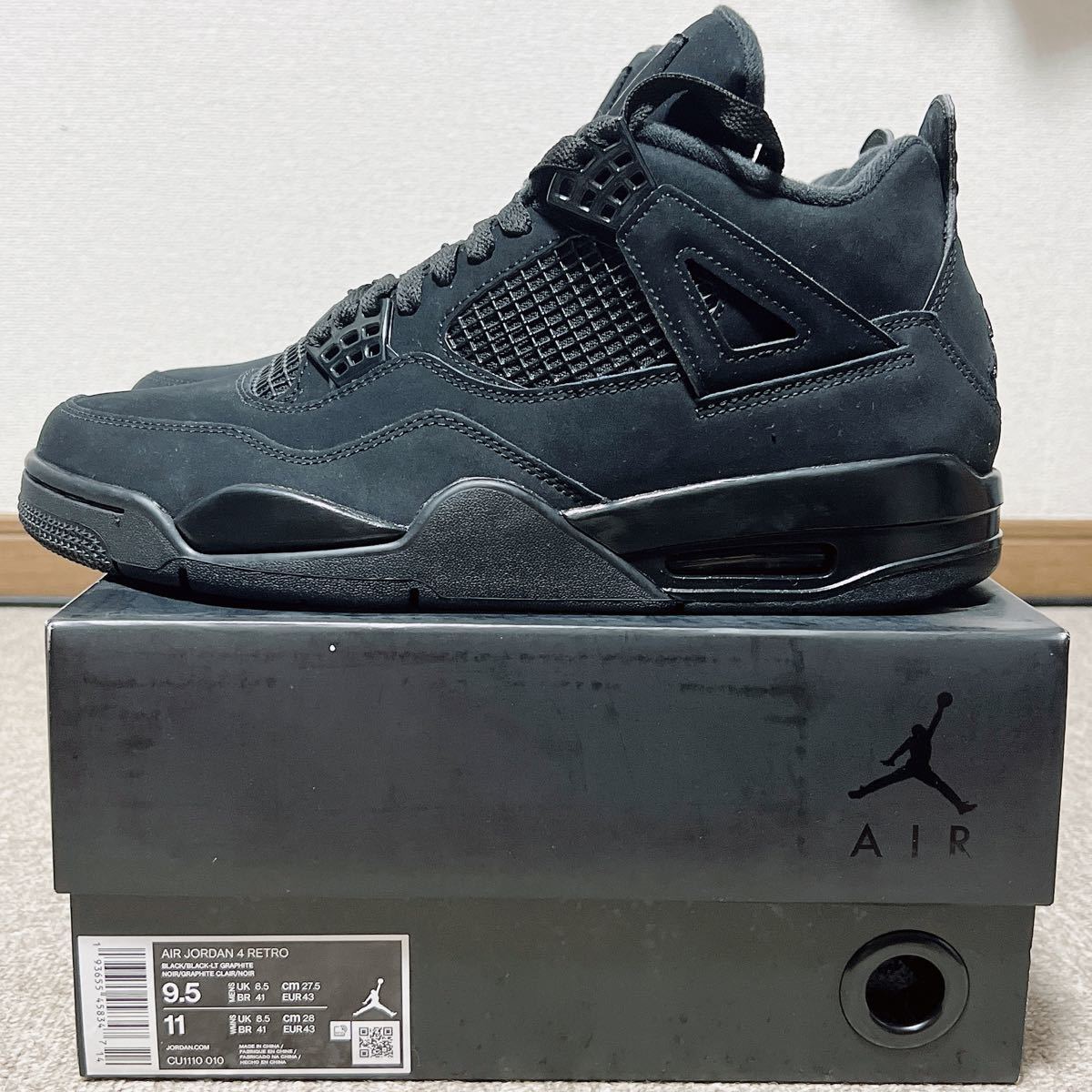 新品未使用】27 5cm NIKE AIR JORDAN 4 RETRO BLACK CAT ナイキ 新品未使用】27 5cm NIKE AIR JORDAN 4 RETRO BLACK CAT ナイキ