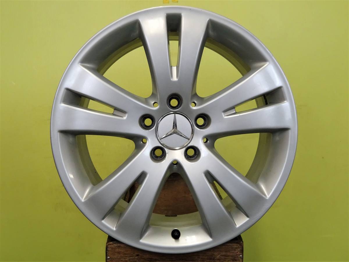 H1870 ベンツ Cクラス 純正 17 x 7.5J +47 5H 112 シルバー 4本 W204 品番 A204 401 0402 ※商品説明要確認_画像4