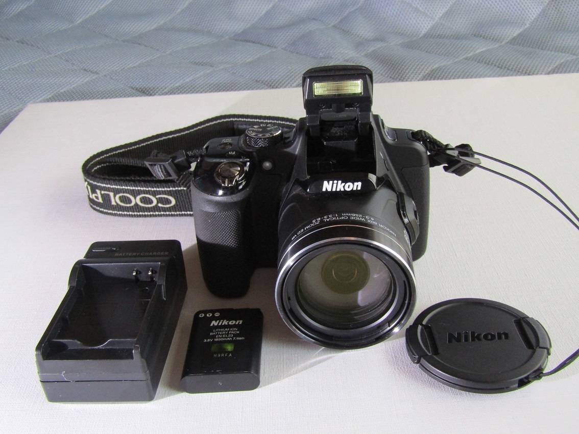 美品 動作確認OK NIKON COOLPIX P600(M) ニコン デジタルカメラ 1605万画素 光学60倍 デジタル4倍 最大240倍 35mm換算5760mm