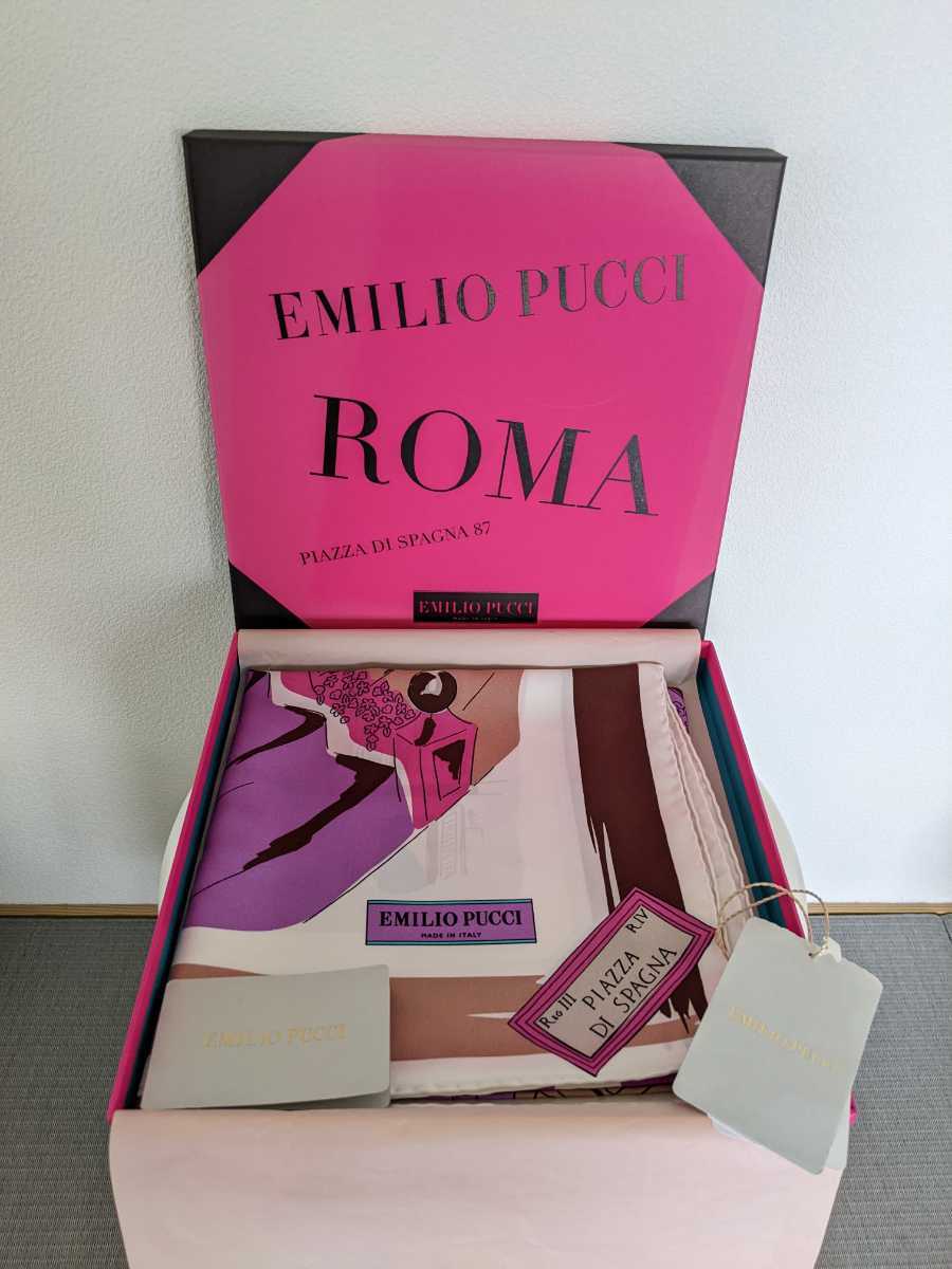 全日本送料無料 大判スカーフ PUCCI EMILIO 新品 イタリア製 ROMA