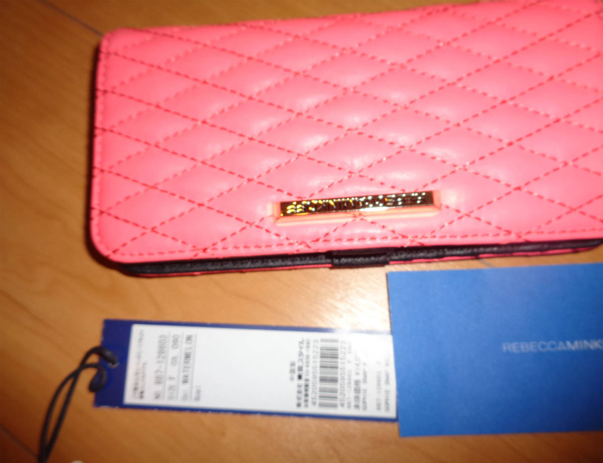  unused! Rebecca minkof/ pink / card-case *. inserting / long wallet 