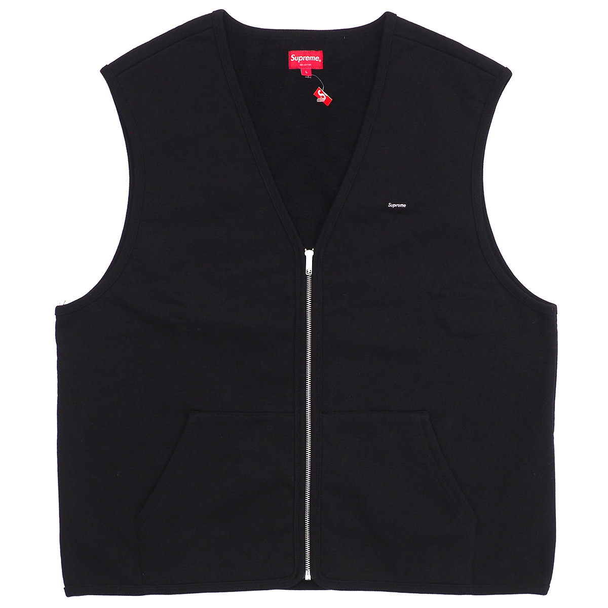 Supreme - Zip Up Sweat Vest 黒L シュプリーム - ジップ アップ