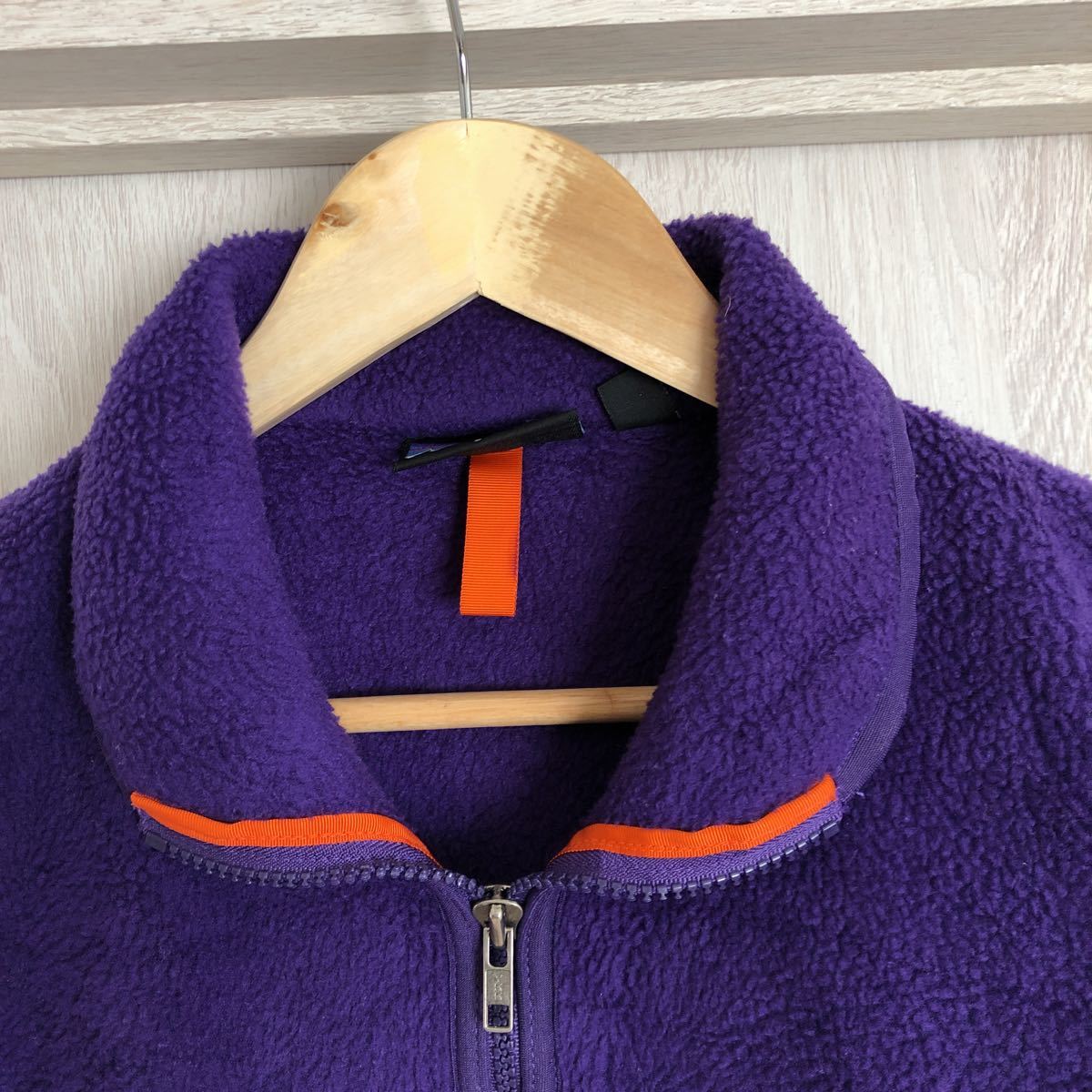 (k) 91年 patagonia パタゴニア フリースジャケット USA製 紫 パープル Sサイズ アウトドア_画像3
