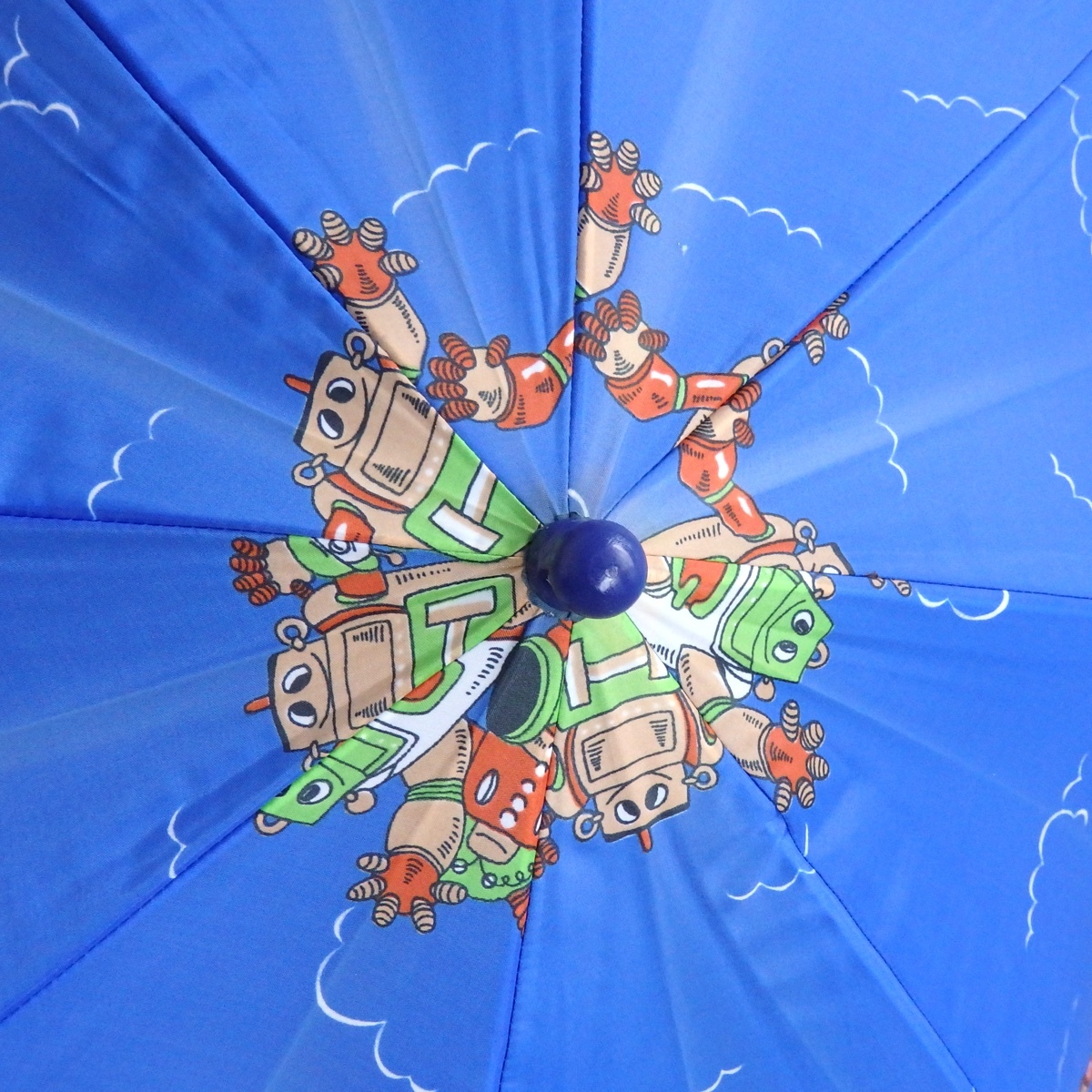 昭和 レトロ 子供用 古い 傘 ロボット 古い商店 ストック品 未使用ですが経年劣化あり_画像2