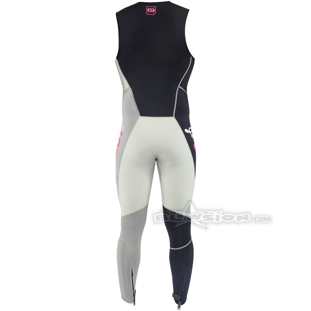 ** JETPILOT VINTAGE wet suit S size top and bottom color :Grey/Pink new goods **