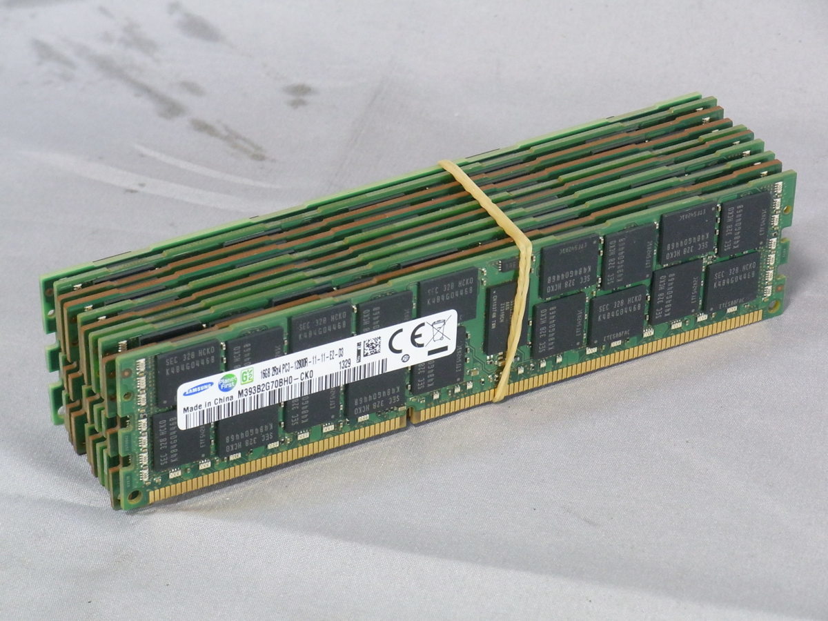 B29261 O-04044 PC3-12800R DDR3 ECC Registeredメモリー 16GB 10枚セット デスクトップ用メモリー 動作未確認 ジャンク