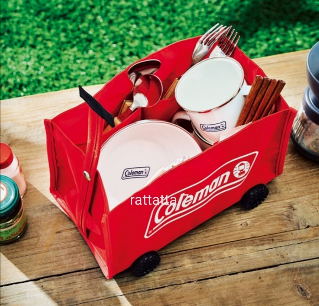 *MonoMax*Coleman* моно Max *2021 год 8 месяц номер * дополнение * Coleman *ko Logo ro перемещение ... с шинами миниатюра место хранения Wagon * красный * уличный