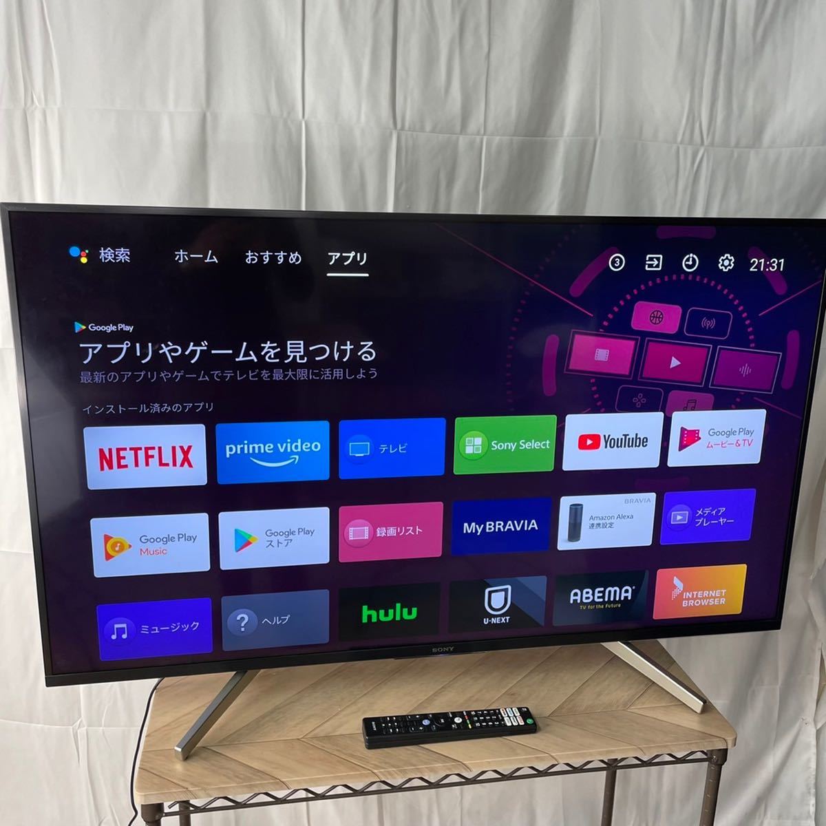 SONY(ソニー) 49インチ液晶テレビ 4K Android TV リモコン有 映像機器