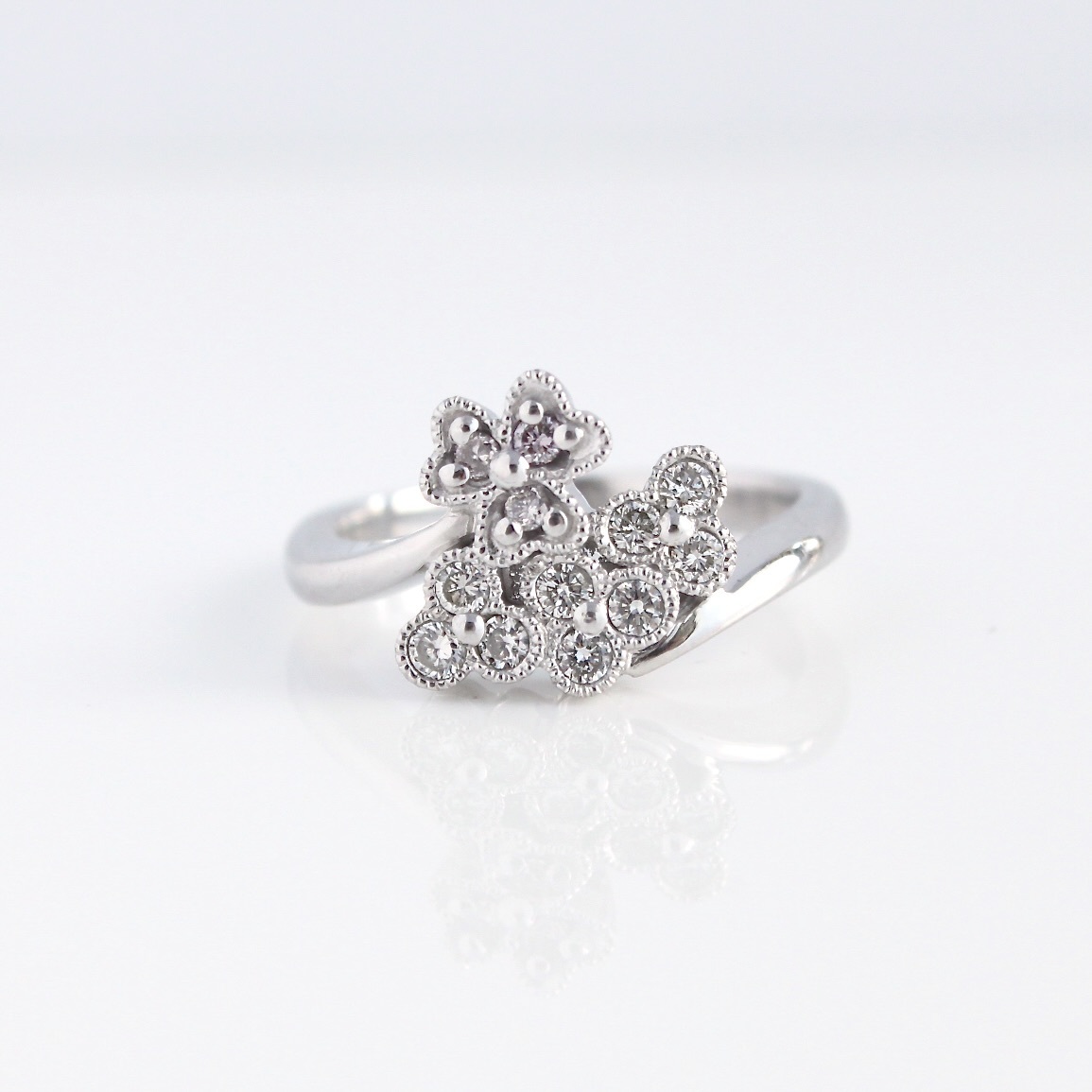 71%OFF!】 K18WG ピンク ダイヤ リング 指輪 gold pink diamond ring