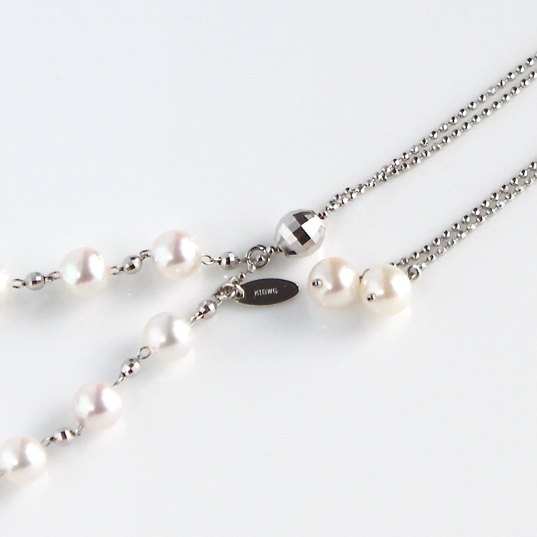 K18WG アコヤ 真珠 ネックレス gold pearl necklace | alfasaac.com