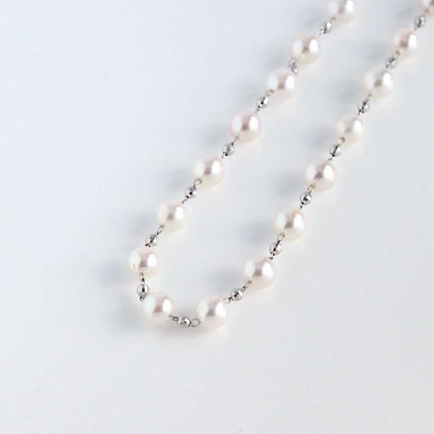 SALE／10%OFF アコヤ K18WG 真珠 necklace pearl gold ネックレス