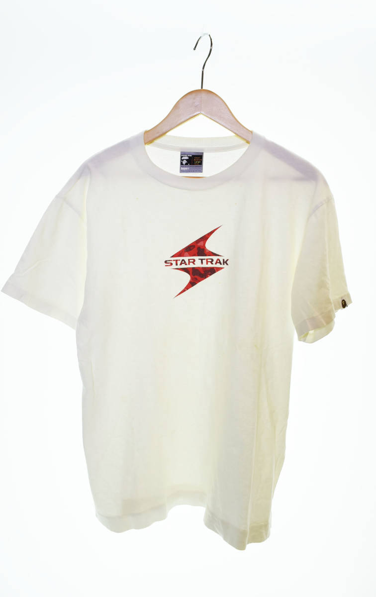 2022年新作 半袖Tシャツ プリント ロゴ trak star N.E.R.D アベイシングエイプ APE BATHING A ☆ L 103 ホワイト 白 Lサイズ 2022年新作 半袖Tシャツ プリント ロゴ trak star N.E.R.D アベイシングエイプ APE BATHING A ☆ L 103 ホワイト 白 Lサイズ