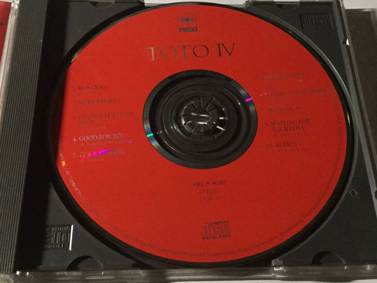 国内盤CD/AOR/TOTO/トト/ IV 聖なる剣 ♪ロザーナ/アフリカ 送料\180 _画像8