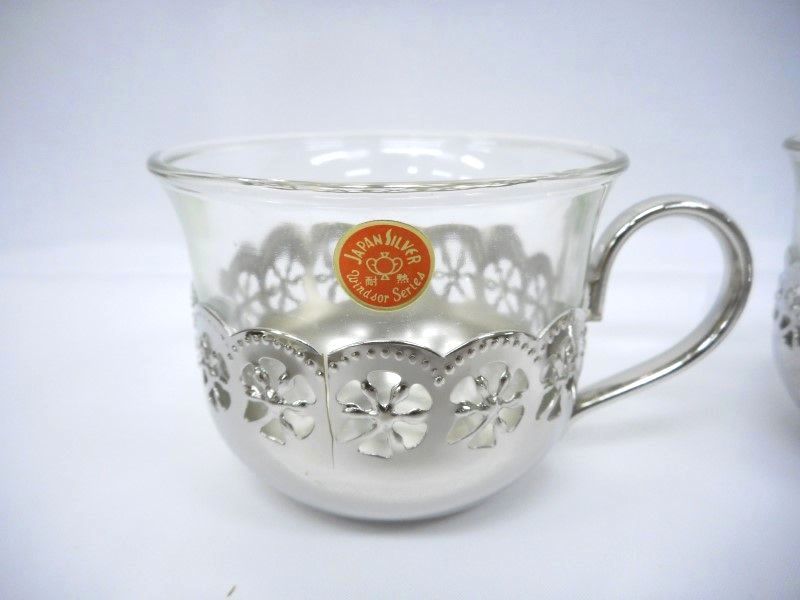 ジャパンシルバー JAPAN SILVER カップ&ソーサー 2客セット ジャパンシルバー JAPAN SILVER カップ&ソーサー 2客セット