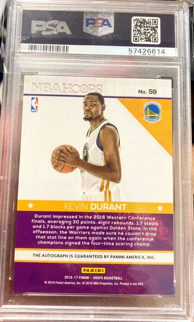 鑑定済】PSA Auto Kevin Durant 2016-17 PANINI DONRUSS ケビン
