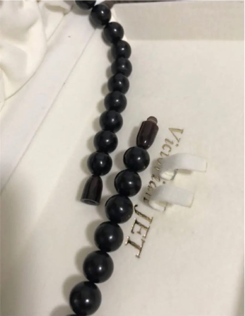 美品 K14WG ヴィクトリアン ジェット ネックレス&イヤリング 2点set