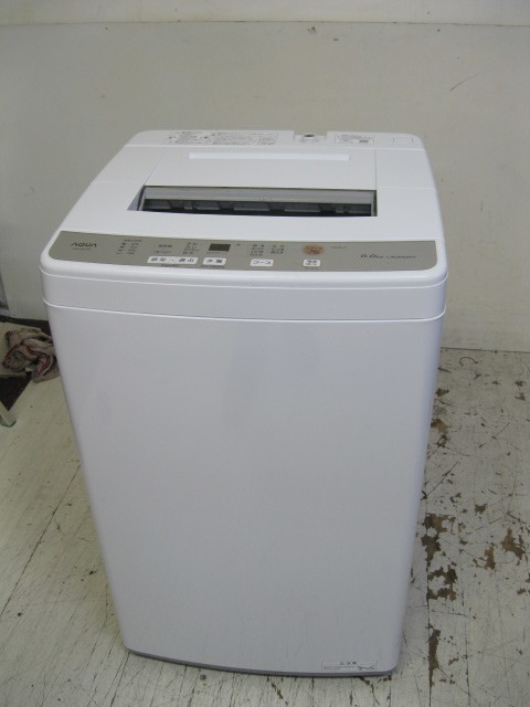 (関東送料無料)AQUA全自動洗濯機・AQW-S60J-W・6.0kg(状態良好)21年製