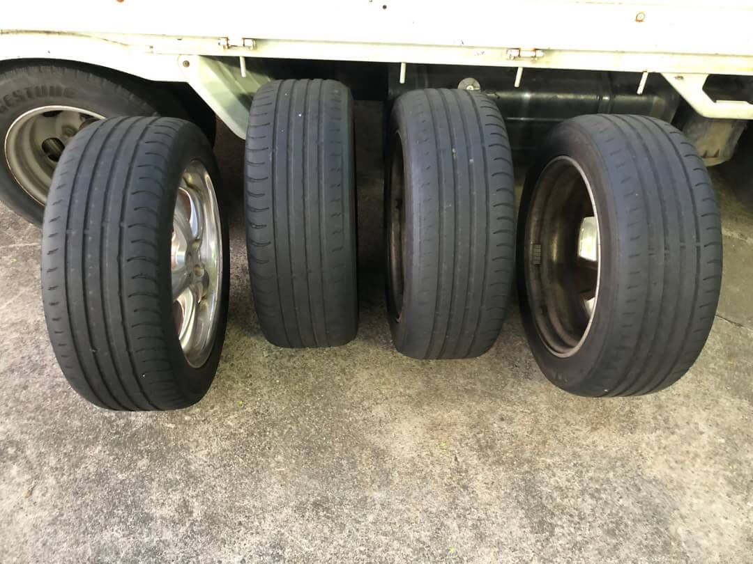 ◯A6469 WORK Euroline ユーロライン 18X7.5J+44 114.3 235/50ZR18 18