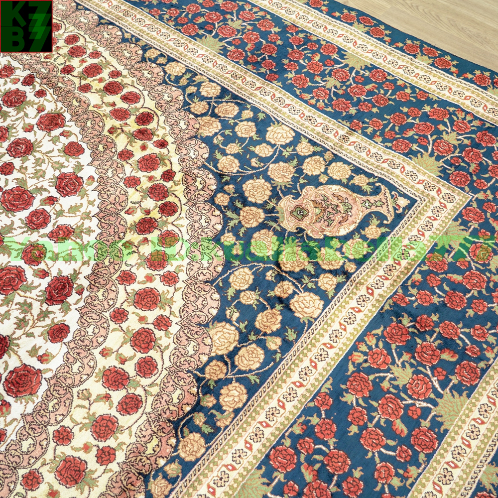 【贅沢敷物】ペルシャ 絨毯 シルク★310ｘ430ｃｍ 100％ ハンドメイド カーペット ラグ 住まい インテリア 応接間 リビング 高級 装飾 X37_画像6