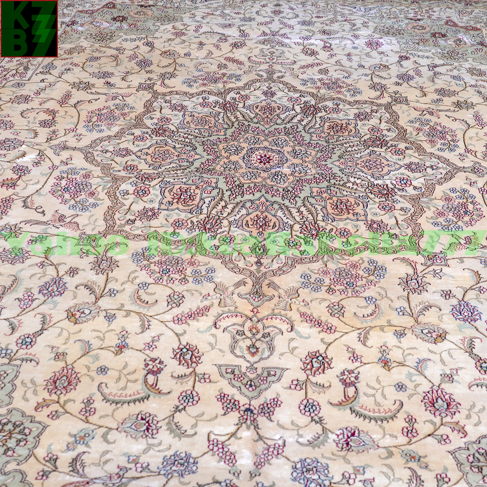 [ luxury rug ]peru car .. silk *270x370cm 100% hand made carpet rug house interior reception interval living high class equipment ornament X16