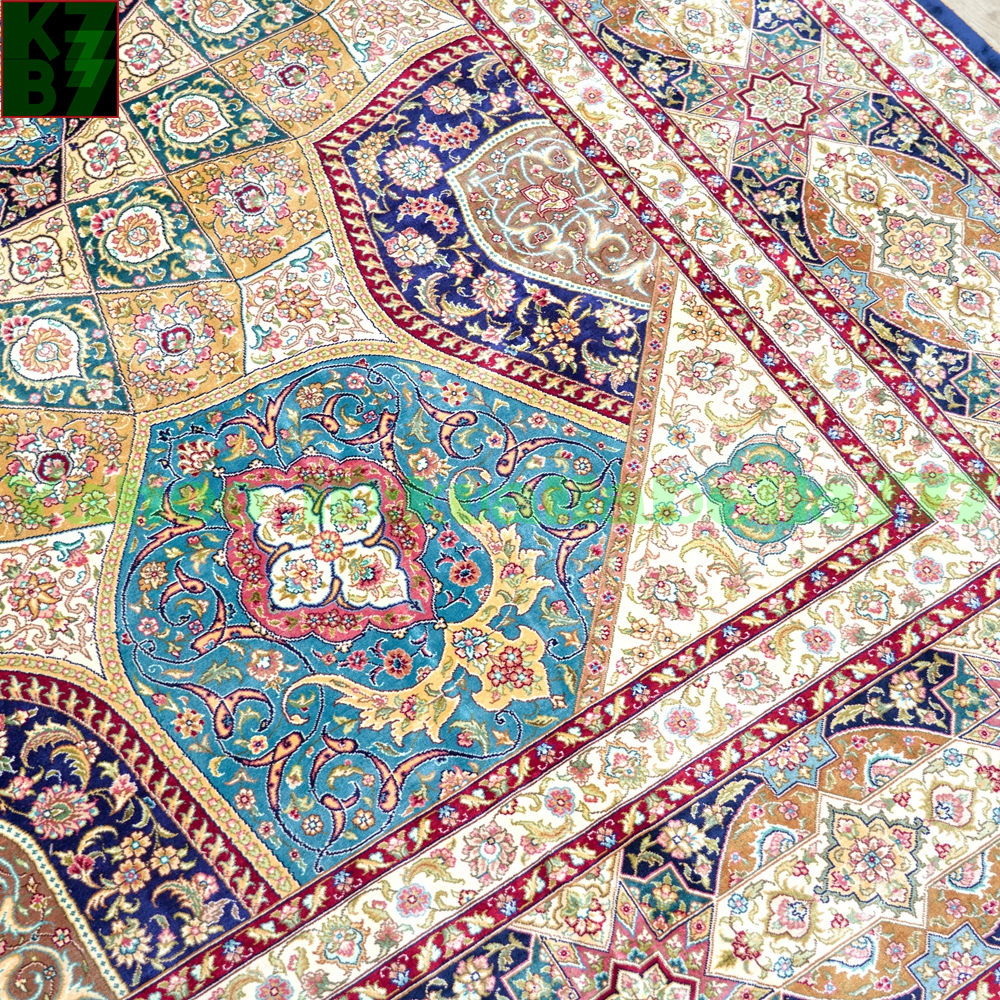 [ luxury rug ]peru car .. silk *270x370cm 100% hand made carpet rug house interior reception interval living high class equipment ornament X14
