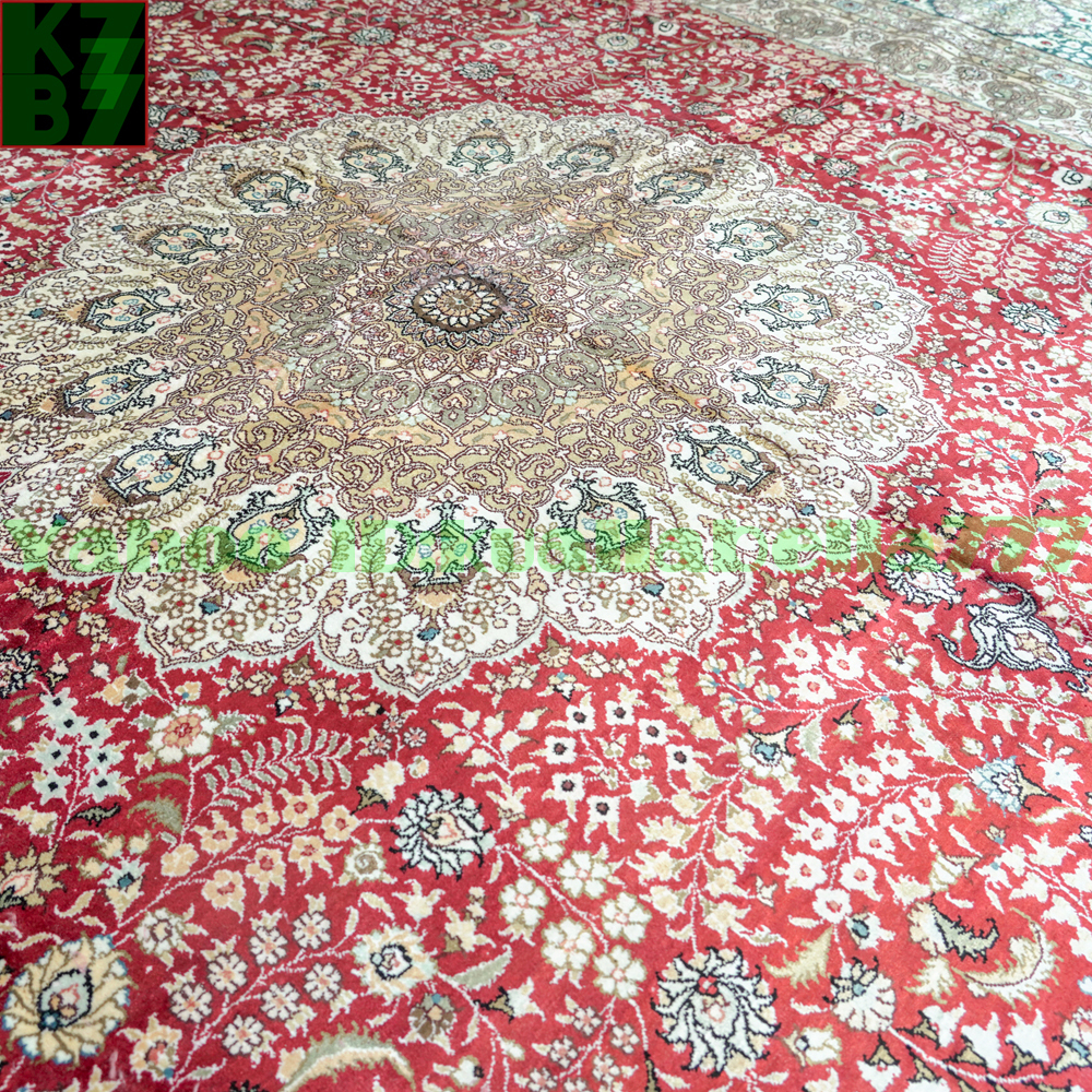 [ luxury rug ]peru car .. silk *270x370cm 100% hand made carpet rug house interior reception interval living high class equipment ornament W97
