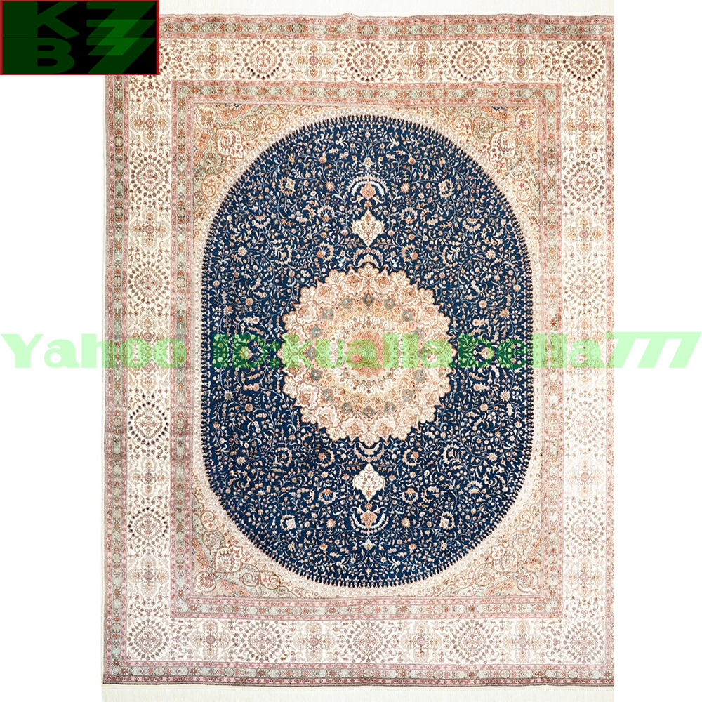 [ luxury rug ]peru car .. silk *240x310cm 100% hand made carpet rug house interior reception interval living high class equipment ornament W09