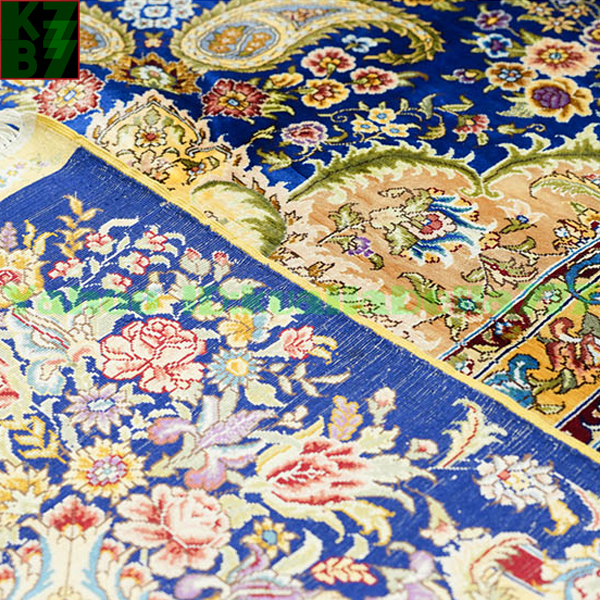【贅沢敷物】ペルシャ 絨毯 シルク★270ｘ370ｃｍ 100％ ハンドメイド カーペット ラグ 住まい インテリア 応接間 リビング 高級 装飾 W78_画像9