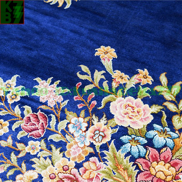 【贅沢敷物】ペルシャ 絨毯 シルク★270ｘ370ｃｍ 100％ ハンドメイド カーペット ラグ 住まい インテリア 応接間 リビング 高級 装飾 W71_画像9