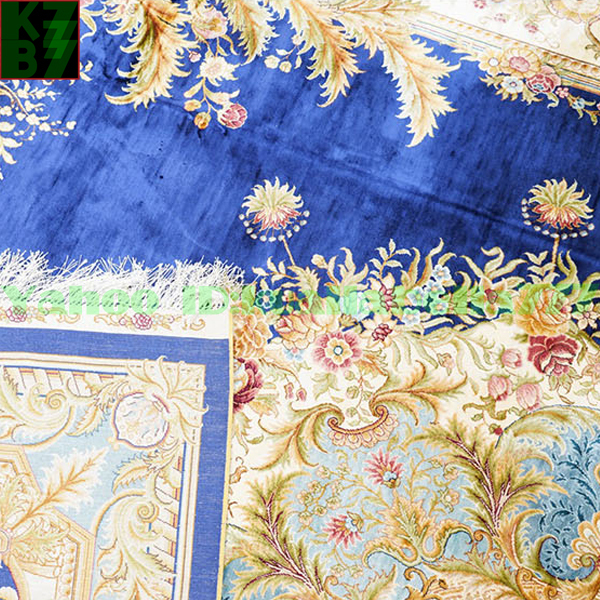 【贅沢敷物】ペルシャ 絨毯 シルク★270ｘ370ｃｍ 100％ ハンドメイド カーペット ラグ 住まい インテリア 応接間 リビング 高級 装飾 W71_画像8