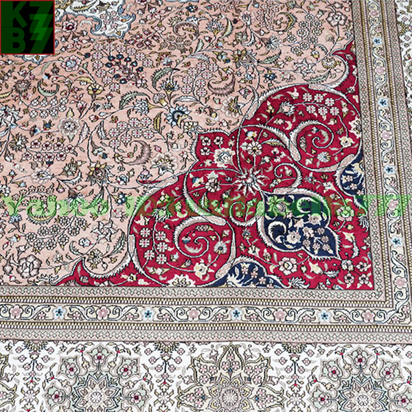 [ luxury rug ]peru car .. silk *270x370cm 100% hand made carpet rug house interior reception interval living high class equipment ornament W66