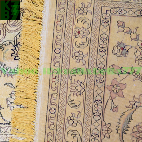 【贅沢敷物】ペルシャ 絨毯 シルク★274ｘ274ｃｍ 100％ ハンドメイド カーペット ラグ 住まい インテリア 応接間 リビング 高級 装飾 W54_画像8