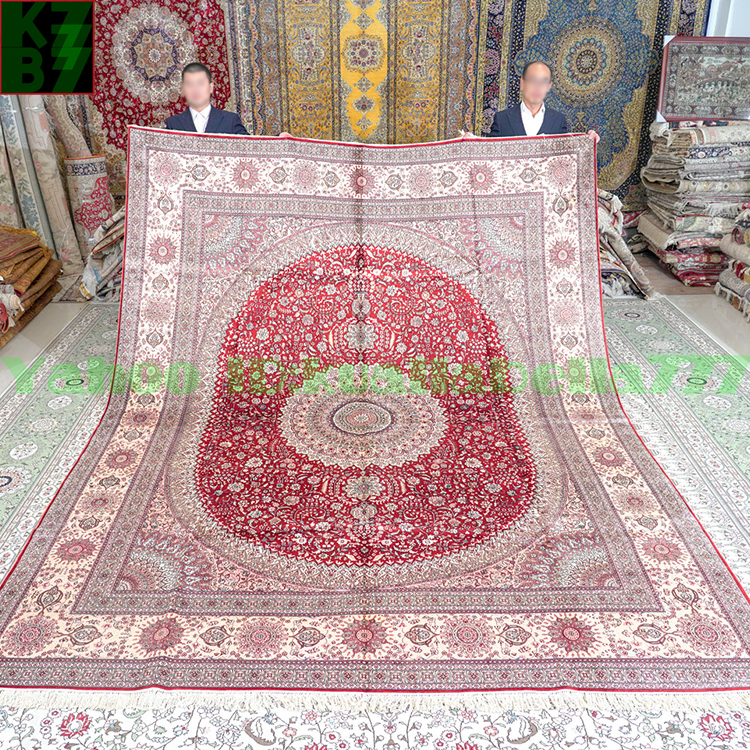 [ luxury rug ]peru car .. silk *270x370cm 100% hand made carpet rug house interior reception interval living high class equipment ornament W92