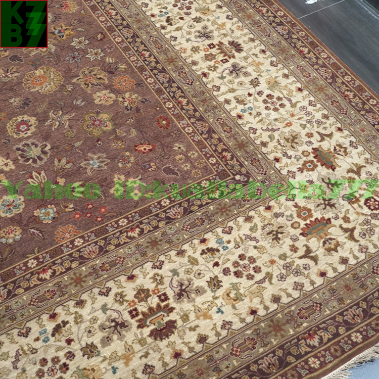 【贅沢敷物】ペルシャ 絨毯 シルク★369ｘ452ｃｍ 100％ ハンドメイド カーペット ラグ 住まい インテリア 応接間 リビング 高級 装飾 W90_画像4