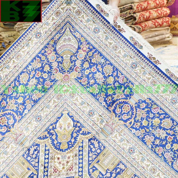 【贅沢敷物】ペルシャ 絨毯 シルク★270ｘ370ｃｍ 100％ ハンドメイド カーペット ラグ 住まい インテリア 応接間 リビング 高級 装飾 W68_画像8