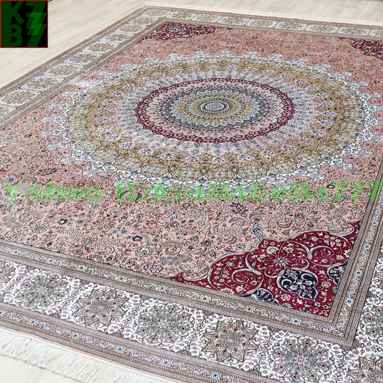 [ luxury rug ]peru car .. silk *270x370cm 100% hand made carpet rug house interior reception interval living high class equipment ornament W66