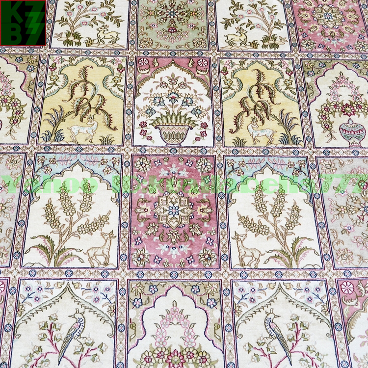 [ luxury rug ]peru car .. silk *270x370cm 100% hand made carpet rug house interior reception interval living high class equipment ornament W65