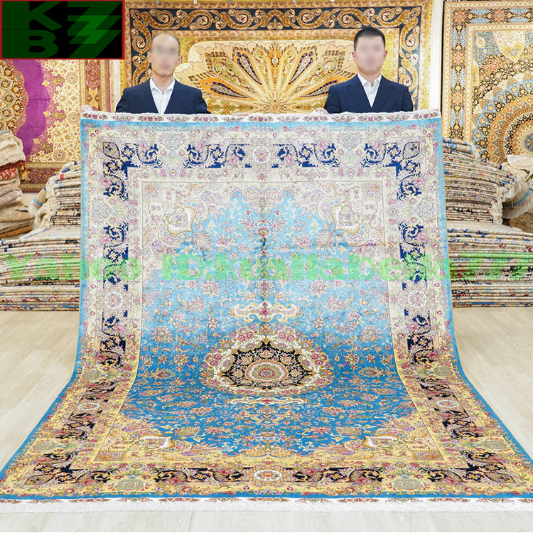 【贅沢敷物】ペルシャ 絨毯 シルク★180ｘ270ｃｍ 100％ ハンドメイド カーペット ラグ 住まい インテリア 応接間 リビング 高級 装飾 W49_画像1