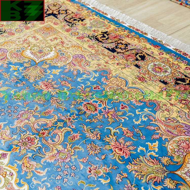 【贅沢敷物】ペルシャ 絨毯 シルク★180ｘ270ｃｍ 100％ ハンドメイド カーペット ラグ 住まい インテリア 応接間 リビング 高級 装飾 W49_画像7