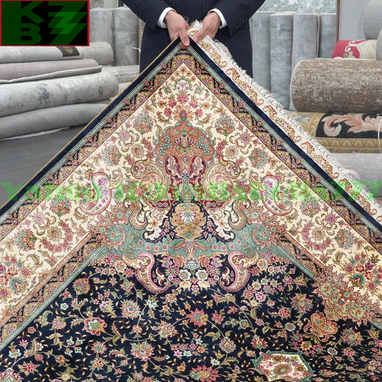 [ luxury rug ]peru car .. silk *180x270cm 100% hand made carpet rug house interior reception interval living high class equipment ornament W37