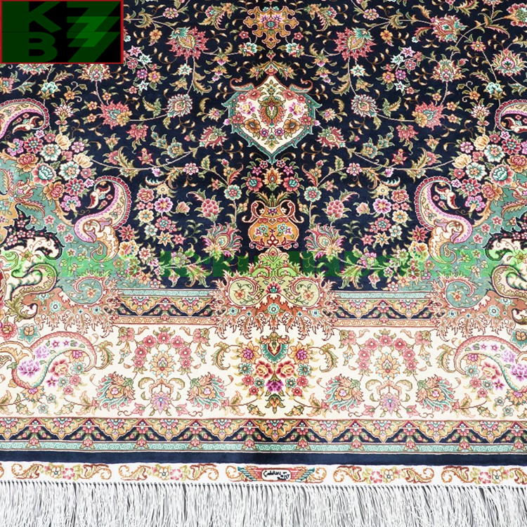 【贅沢敷物】ペルシャ 絨毯 シルク★180ｘ270ｃｍ 100％ ハンドメイド カーペット ラグ 住まい インテリア 応接間 リビング 高級 装飾 W37_画像7