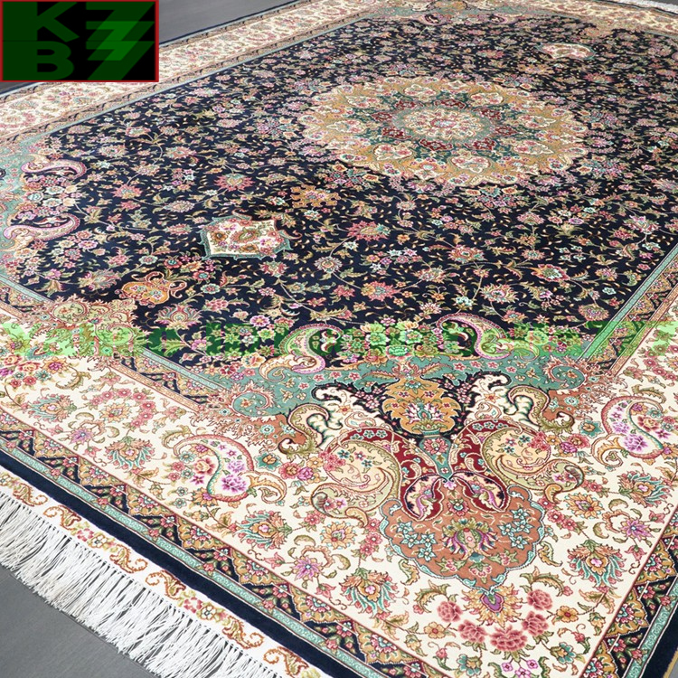 [ luxury rug ]peru car .. silk *180x270cm 100% hand made carpet rug house interior reception interval living high class equipment ornament W37
