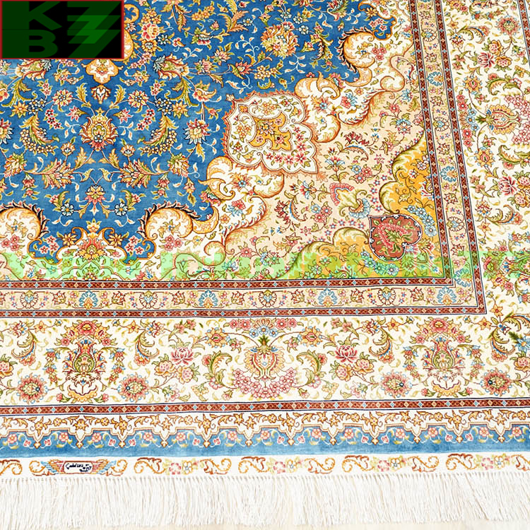 [ luxury rug ]peru car .. silk *180x270cm 100% hand made carpet rug house interior reception interval living high class W23