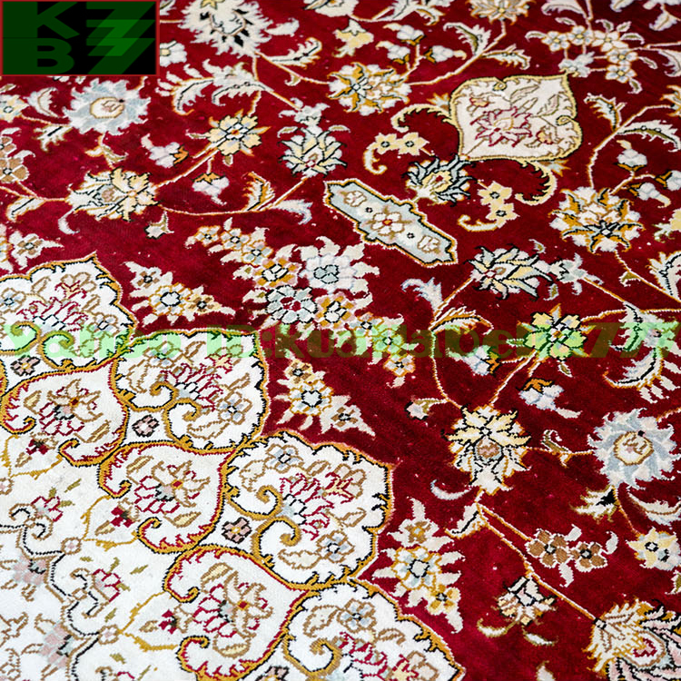【贅沢敷物】ペルシャ 絨毯 シルク★180ｘ270ｃｍ 100％ ハンドメイド カーペット ラグ 住まい インテリア 応接間 リビング 高級 装飾 W21_画像5