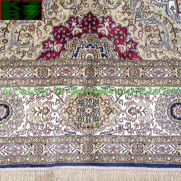【贅沢敷物】ペルシャ 絨毯 シルク★180ｘ270ｃｍ 100％ ハンドメイド カーペット ラグ 住まい インテリア 応接間 リビング 高級 装飾 W14_画像6