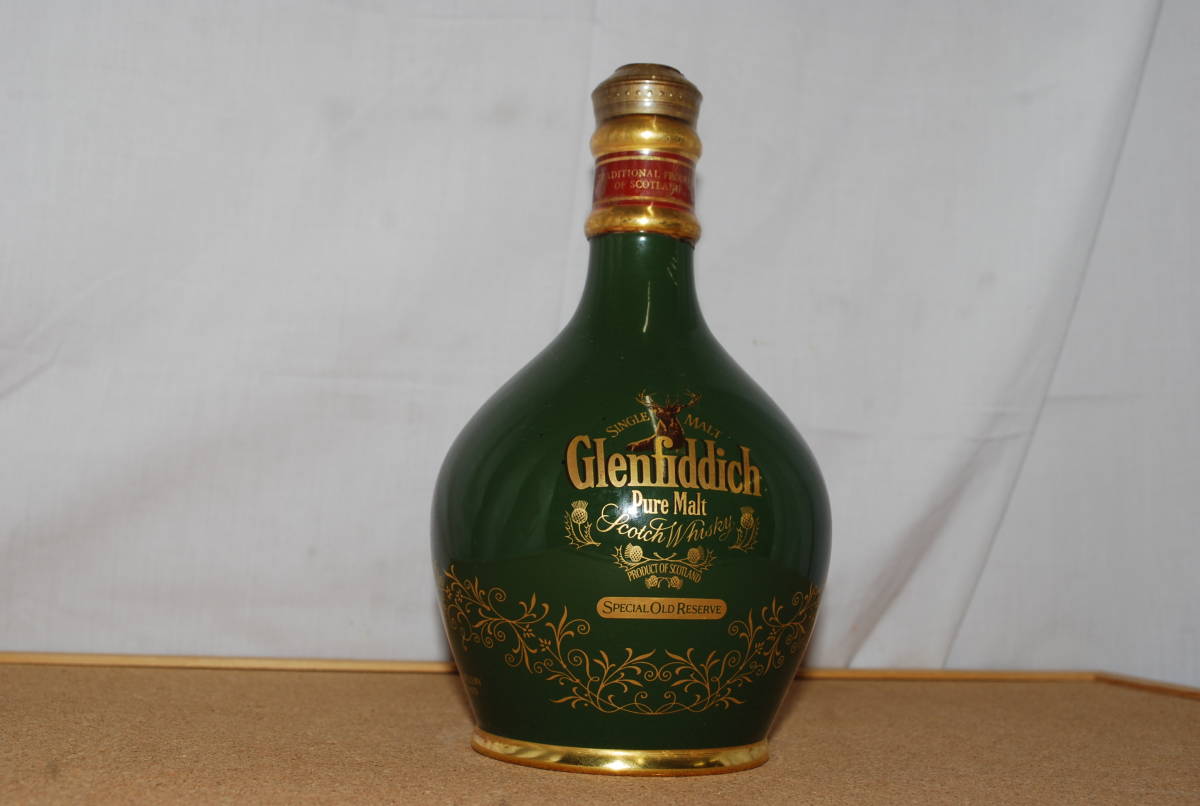 未開栓 古酒 グレンフィディック 陶器 ボトル 緑 750ml 43％ Glenfiddich ウイスキー スコットランド PureMalt SPECIAL OLD RESERVE_画像4