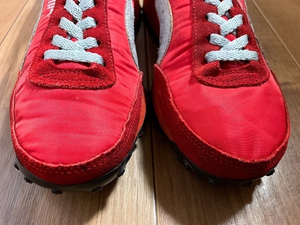  Vintage, rare! PUMA Puma FAST RIDER fast rider 1980 year Taiwan made red / silver 24.5cm US6.5 eyes attaching k ride suede 