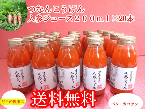 【送料無料】　生野菜ジュース 手作り絞り　各200ｍ×20本_画像1