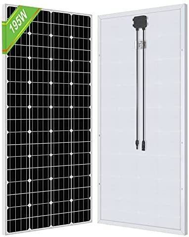 ECO-WORTHY ソーラーパネル 195W 単結晶 12v 太陽光チャージ 超高効率 省エネルギー 大容量 小型